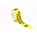 Taśma antypoślizgowa ostrzegawcza żółto-czarna „Slippery Floor” żółto-czarna, R13, 75 mm x 18,3 m