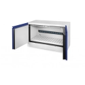 Fire-resistant cabinet for lithium-ion batteries, under-desk, double-door