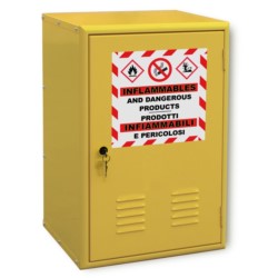 Self-assembly cabinet for flammable liquids, single-door, 415 x 300 x 600 mm