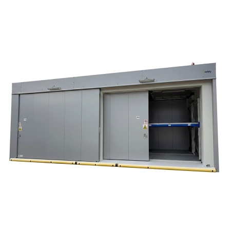 Kontener dwupoziomowy, ognioodporny REI120 na 40 europalet 10500 x 3500 x 3300 mm