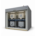 Two-level, REI120 fire-resistant container for 4 IBCs, 3500 x 1800 x 3300 m