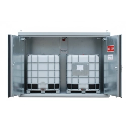 Single-level, fire-resistant REI120 container for 2 IBCs 3000 x 1500 x 2500 mm