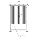 Kontener nieizolowany na 1 IBC, 1480 x 1540 x 2300 mm