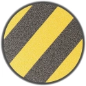 Taśma antypoślizgowa ostrzegawcza żółto-czarna R13, 25 mm x 18,3 m