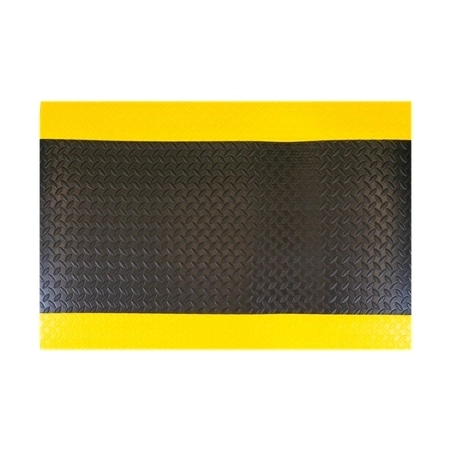 Mata przeciwzmęczeniowa przemysłowa W2, 60 x 91 cm, czarno-żółta, środowisko suche do długotrwałej pracy stojącej
