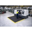 Modular, ergonomic, anti-slip ESD mat, M2, 91 x 91 cm, black for dry rooms