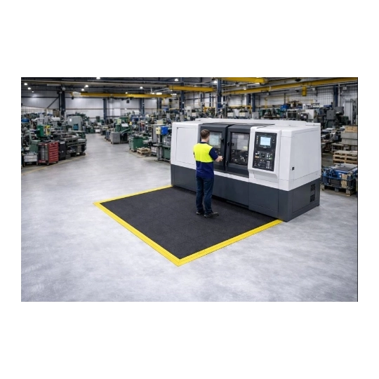 Modular, ergonomic, anti-slip ESD mat, M2, 91 x 91 cm, black for dry rooms