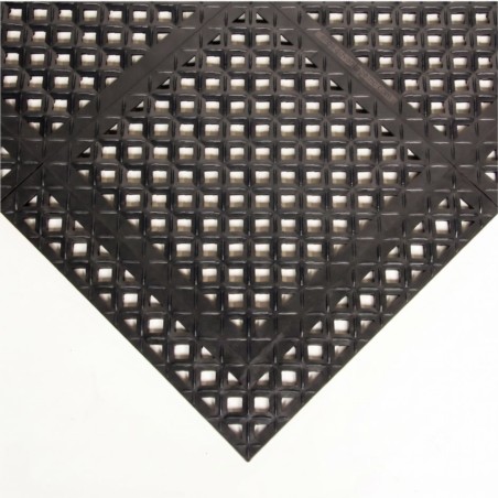 Mata modułowa ergonomiczna, antypoślizgowa, 4safety, H2, 46 x 46 cm, czarna