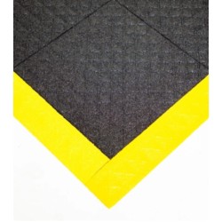 Mata modułowa ergonomiczna, antypoślizgowa, 4safety, H3, 112 x 112 cm, czarno-żółta w zestawie z obrzeżami
