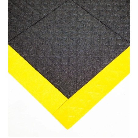 'Mata modułowa ergonomiczna, antypoślizgowa, 4safety, H3, 112 x 112 cm, czarno-żółta w zestawie z obrzeżami