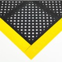 Mata modułowa ergonomiczna, antypoślizgowa, 4safety, H4, 112 x 112 cm, czarno-żółta w zestawie z obrzeżami