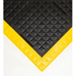 Mata modułowa ESD, 4safety, H5, 112 x 112 cm, czarno-żółta w zestawie z obrzeżami