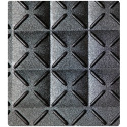 Mata modułowa ergonomiczna, antypoślizgowa, 4safety H7, 46 x 46 cm, szara, wytrzymała na ruch kołowy