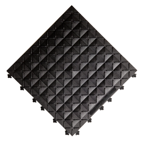 Mata modułowa ergonomiczna, antypoślizgowa, 4safety, H1, 46 x 46 cm, czarna