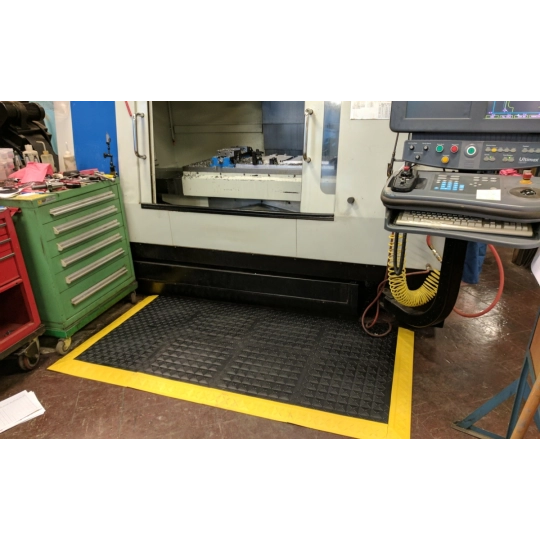 Modular ergonomic anti-slip mat, 4safety, H1, 46 x 46 cm, black