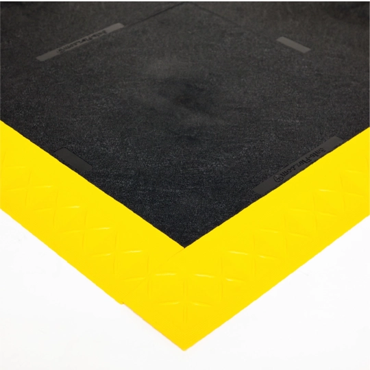 Mata modułowa ergonomiczna, antypoślizgowa, 4safety H6, 46 x 46 cm, szara