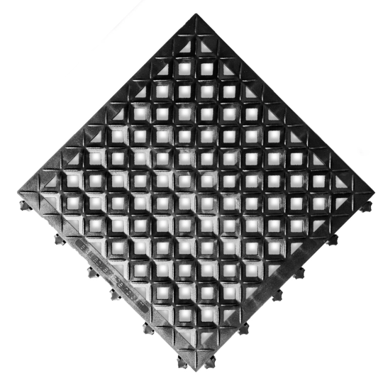 Mata modułowa antybakteryjna, antyzmęczeniowa, 4safety, H9, 46 x 46 cm, czarna