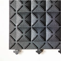 Modular antibacterial, anti-fatigue mat, 4safety, H8, 46 x 46 cm, black