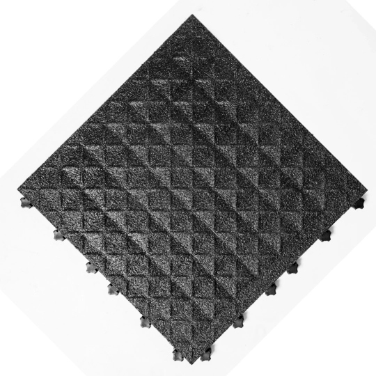 Modular, ergonomic, anti-slip mat, 4safety, H3, 46 x 46 cm, black