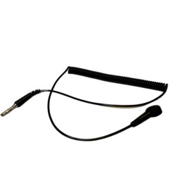 Spiral cable for connecting the mat to the antistatic wrist strap to the floor mat