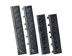 Krawędź do maty modułowej H8/H9, źeńska, 46 x 10 cm, czarna
