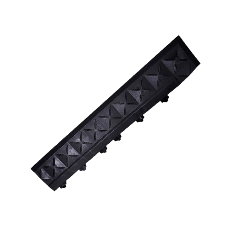 Edge for modular mat H8/H9 with corner, male, 55 x 10 cm, black