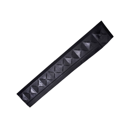 Edge for modular mat H8/H9 with corner, female, 55 x 10 cm, black