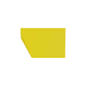 Edge for modular mat H6/H7, female right, 30 x 46 cm, yellow