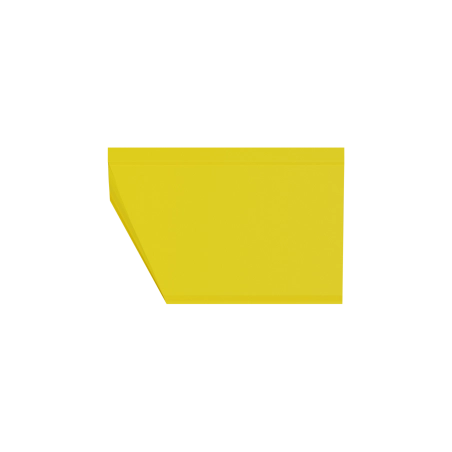 Edge for modular mat H6/H7, female right, 30 x 46 cm, yellow