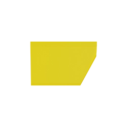 Edge for modular mat H6/H7, female left, 30 x 46 cm, yellow