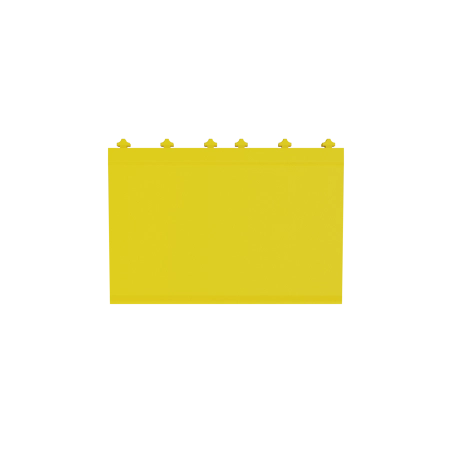 Edge for modular mat H6/H7, male middle, 30 x 46 cm, yellow