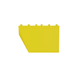 Edge for modular mat H6/H7, male left, 30 x 46 cm, yellow