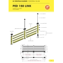 Modułowa elastyczna bariera PED 150 LINK, 3550 mm x mm