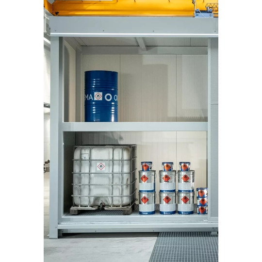 Kontener dwupoziomowy na 6 IBC / 8 euro palet, izolowany