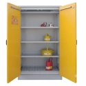 Fireproof cabinet 30 min XL, 1195×595×1935 mm, double-door, yellow doors