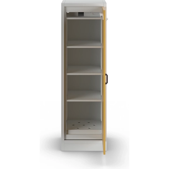 Fire-resistant cabinet 30 min M, 595×595×1935 mm, single-door, yellow doors