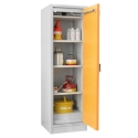 Fire-resistant cabinet 30 min M, 595×595×1935 mm, single-door, yellow doors