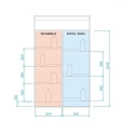 Fire-resistant cabinet with partition wall size XL 90 min