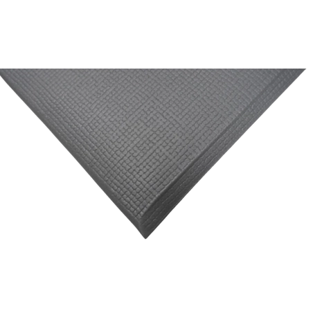 Industrial anti-fatigue mat W1, 60 x 91 cm, black-yellow, dry environment, light standing work up to 3 hours
