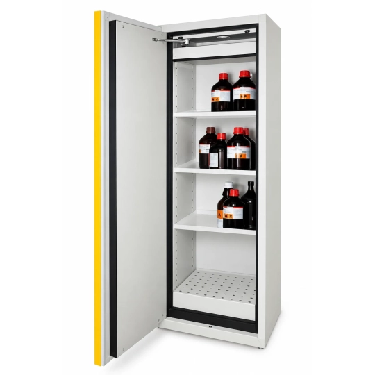 Fire-resistant cabinet size M 90 min 595 x 600 x 1950 mm, yellow doors