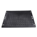Mata ergonomiczna antybakteryjna 4safety, F1, 72 x 102 cm, ciemnoszara, ze zintegrowanymi najazdami
