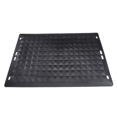 Mata ergonomiczna antybakteryjna 4safety, F1, 72 x 102 cm, ciemnoszara, ze zintegrowanymi najazdami