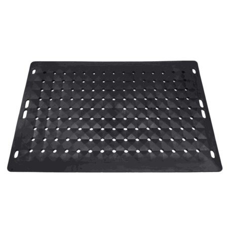 Mata ergonomiczna antybakteryjna 4safety, F2, 72 x 102 cm, ciemnoszara, ze zintegrowanymi najazdami