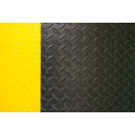 Mata antyzmęczeniowa 4safety, W2, 60 x 91 cm, czarno-żółta, środowisko suche do długotrwałej pracy stojącej, z taśmami FloorHold