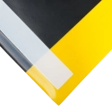 Mata antyzmęczeniowa 4safety, W2, 60 x 91 cm, czarno-żółta, środowisko suche do długotrwałej pracy stojącej, z taśmami FloorHold