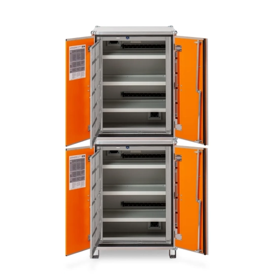Szafka do ładowania akumulatorów 8/20 Basic 230 V – 1 faza, lockEx 2.0, z nóżkami, 85 x 66 x 213 cm
